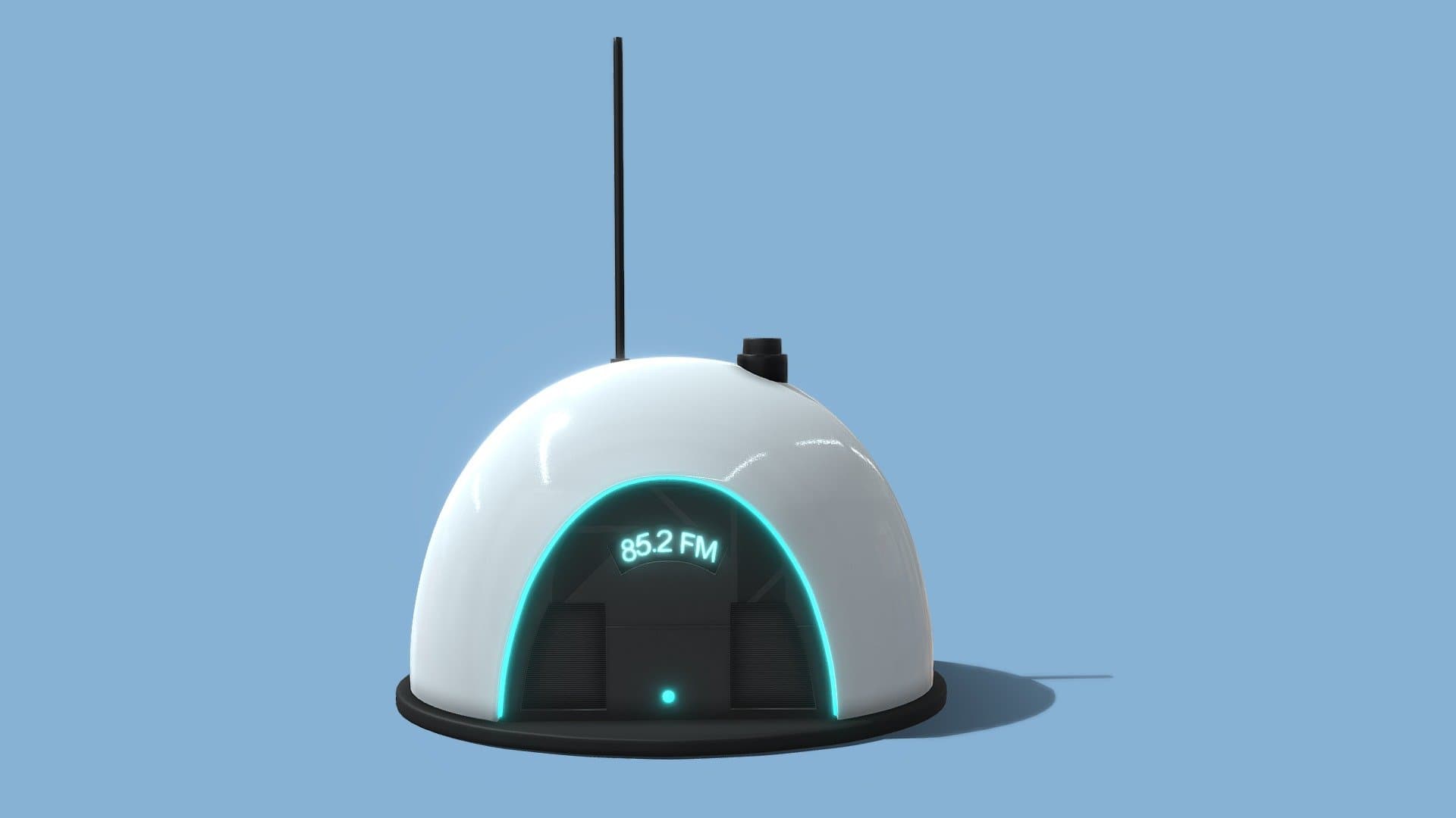 The glowing 85.2 FM radio from Portal